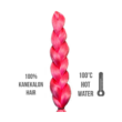 Kép 1/4 - Afro szintetikus 100% kanekalon haj 85gr #pink (F-1)