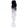 Kép 1/3 - Afro ombre szintetikus haj 26 fekete-fehér