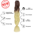 Kép 1/4 - Afro ombre szintetikus 100% kanekalon haj bicolor #36 barna-platinaszőke