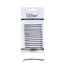 Eurostil Hullámcsat 6,5cm matt fekete (12db) 07133/50