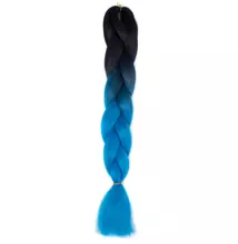 Afro ombre szintetikus haj 16 fekete-kék