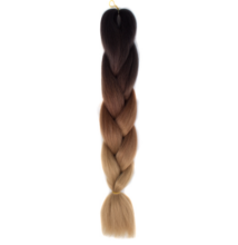 Afro ombre szintetikus haj 53 fekete-sötétbarna-karamell