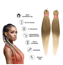 Afro ombre szintetikus 100% kanekalon haj 160g 60cm - T27/613