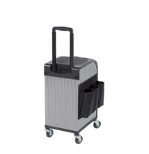 Sibel fodrász bőrönd kerekekkel titánium 0200601-32