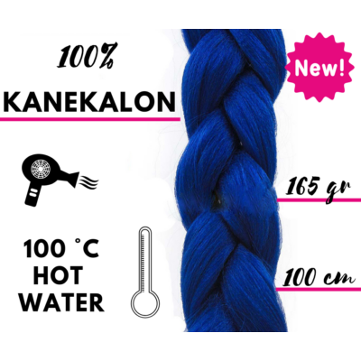 Afro szintetikus 100% kanekalon haj 165g - Blue