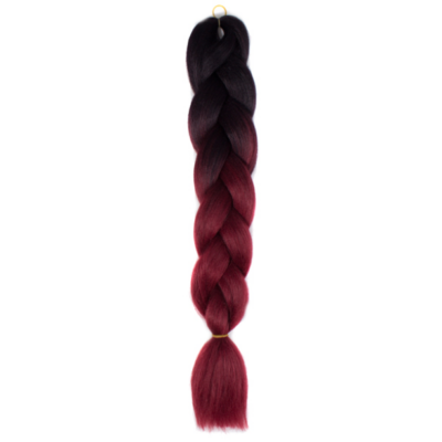 Afro ombre szintetikus haj 5 fekete-burgundy