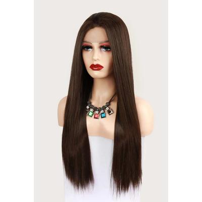 Naomi egyenes műszálas paróka 80cm 4-es csokoládébarna szín