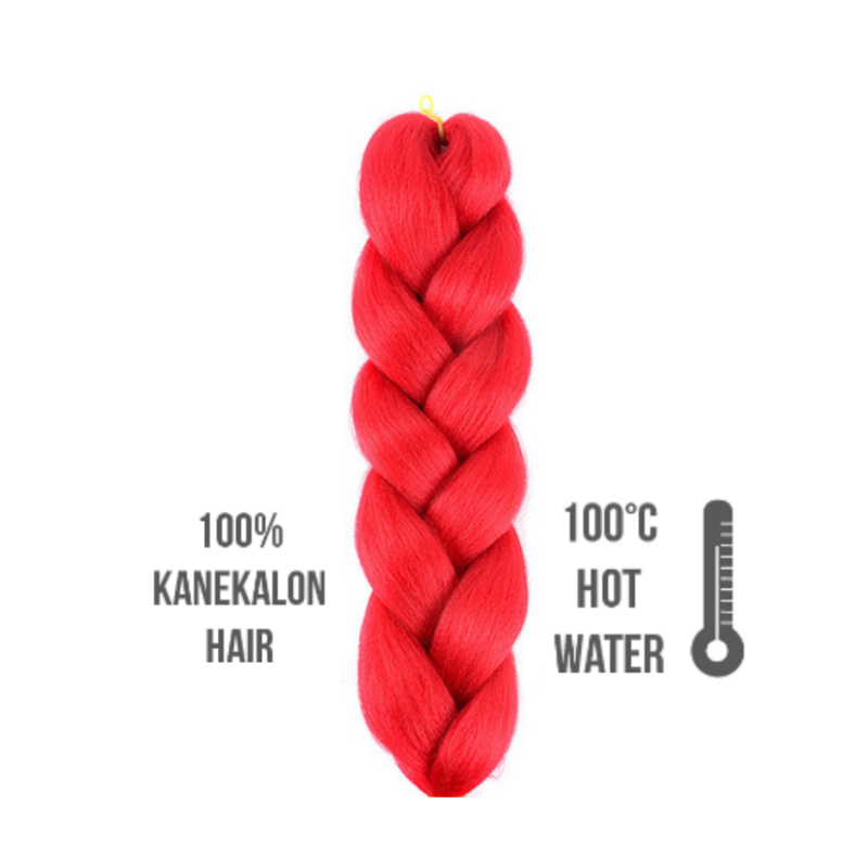 Afro szintetikus kanekalon haj red