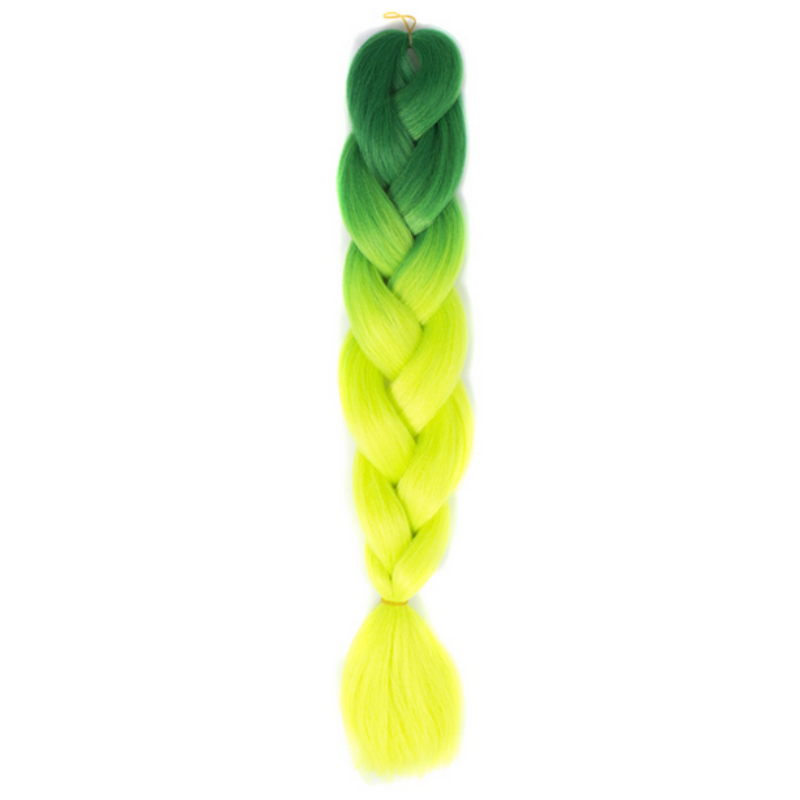 Afro ombre szintetikus haj 38 fűzöld-neon zöld