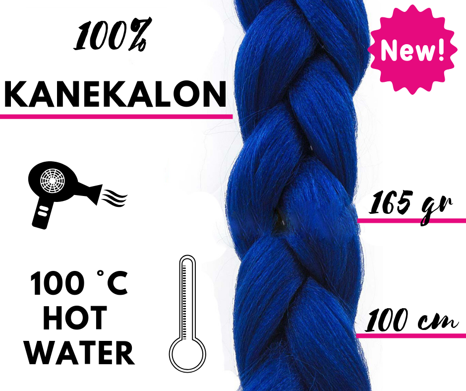 Afro szintetikus 100% kanekalon haj 165g - Blue
