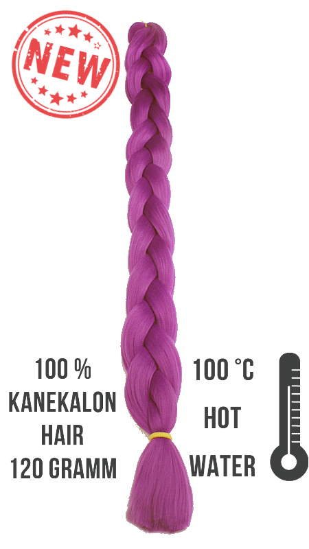 Afro szintetikus 100% kanekalon haj 120g világos lila