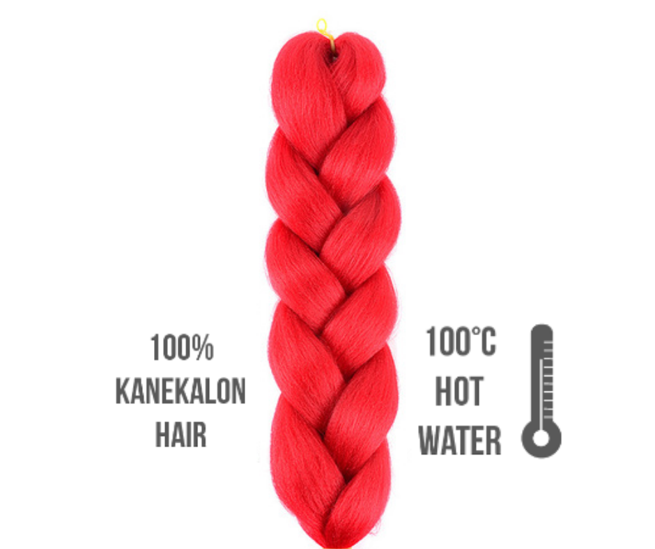 Afro szintetikus 100% kanekalon haj 85gr #red