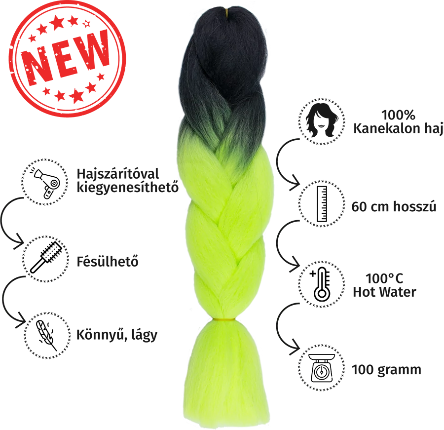 Afro ombre szintetikus 100% kanekalon haj bicolor #12