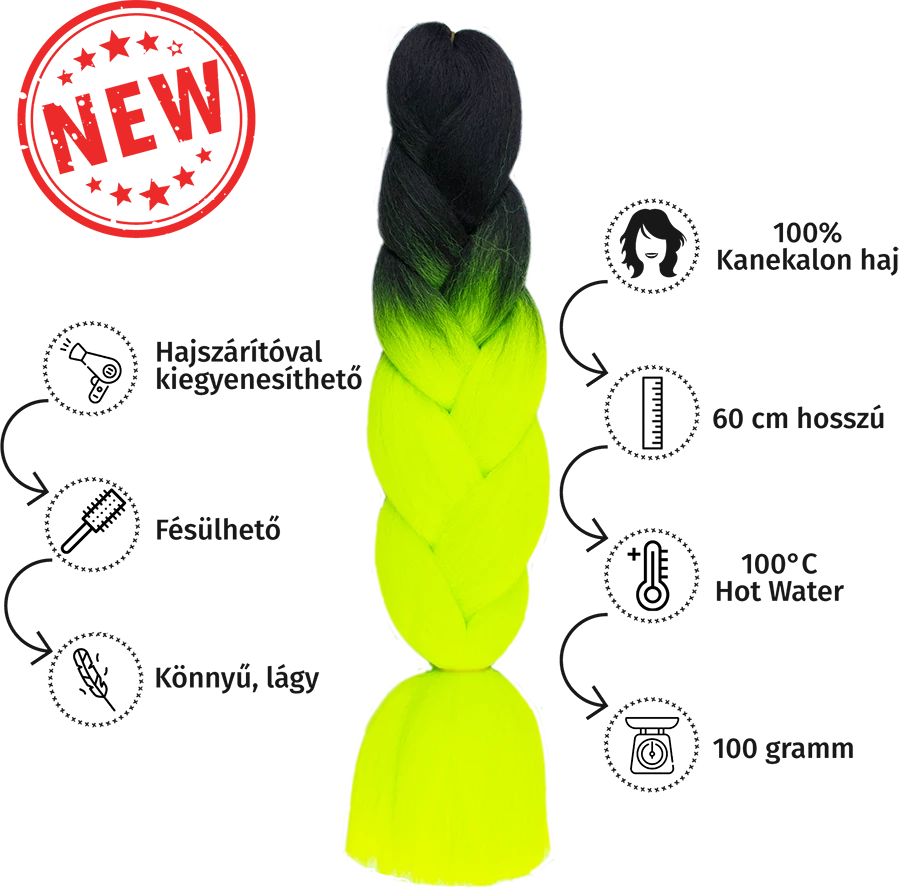 Afro ombre szintetikus 100% kanekalon haj bicolor #13