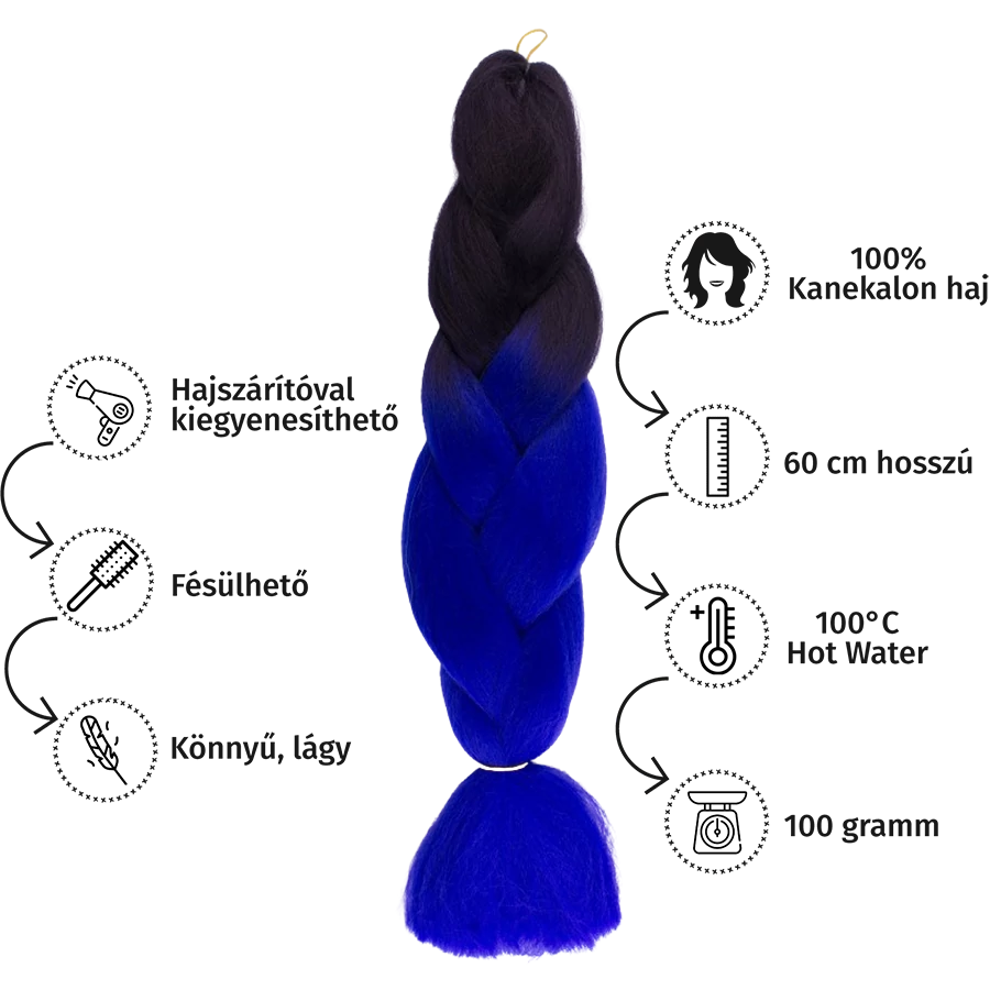 Afro ombre szintetikus 100% kanekalon haj bicolor #19
