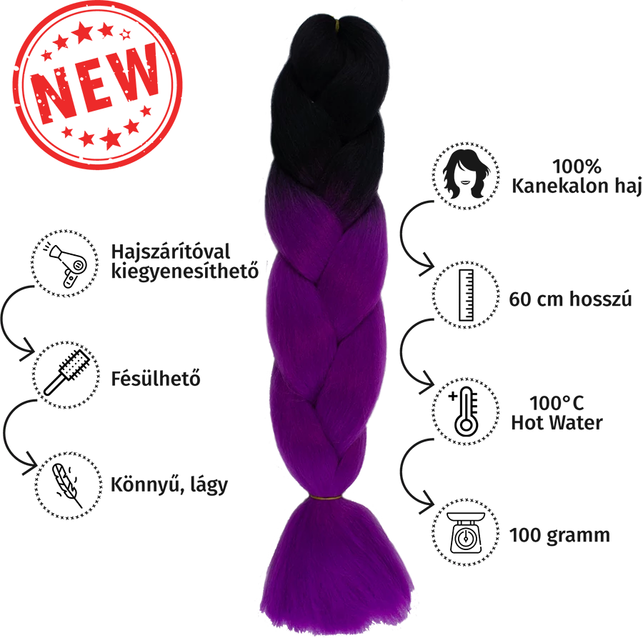 Afro ombre szintetikus 100% kanekalon haj bicolor #25