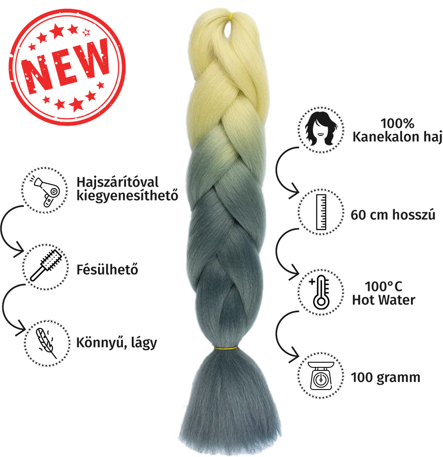 Afro ombre szintetikus 100% kanekalon haj bicolor #34