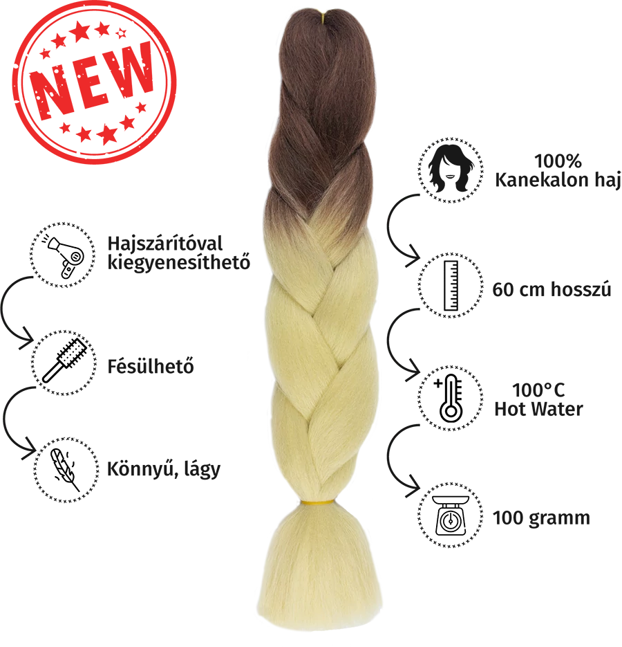 Afro ombre szintetikus 100% kanekalon haj bicolor #36