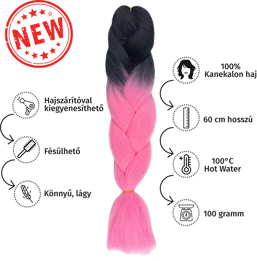 Afro ombre szintetikus 100% kanekalon haj bicolor #4