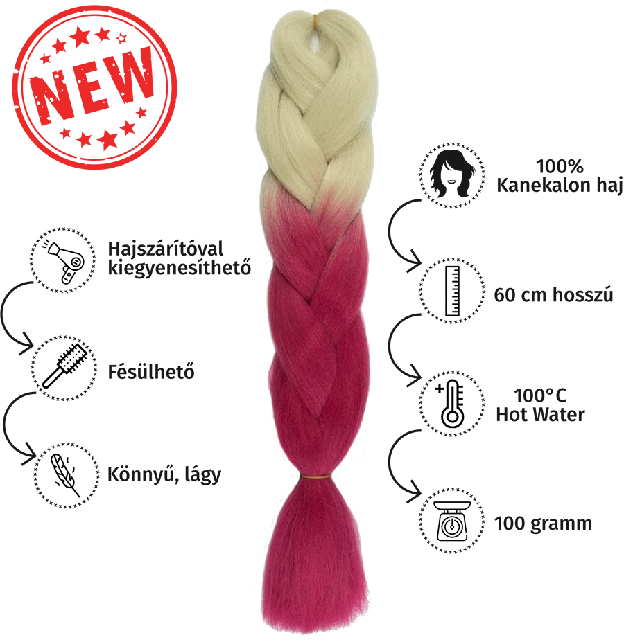 Afro ombre szintetikus 100% kanekalon haj bicolor #45