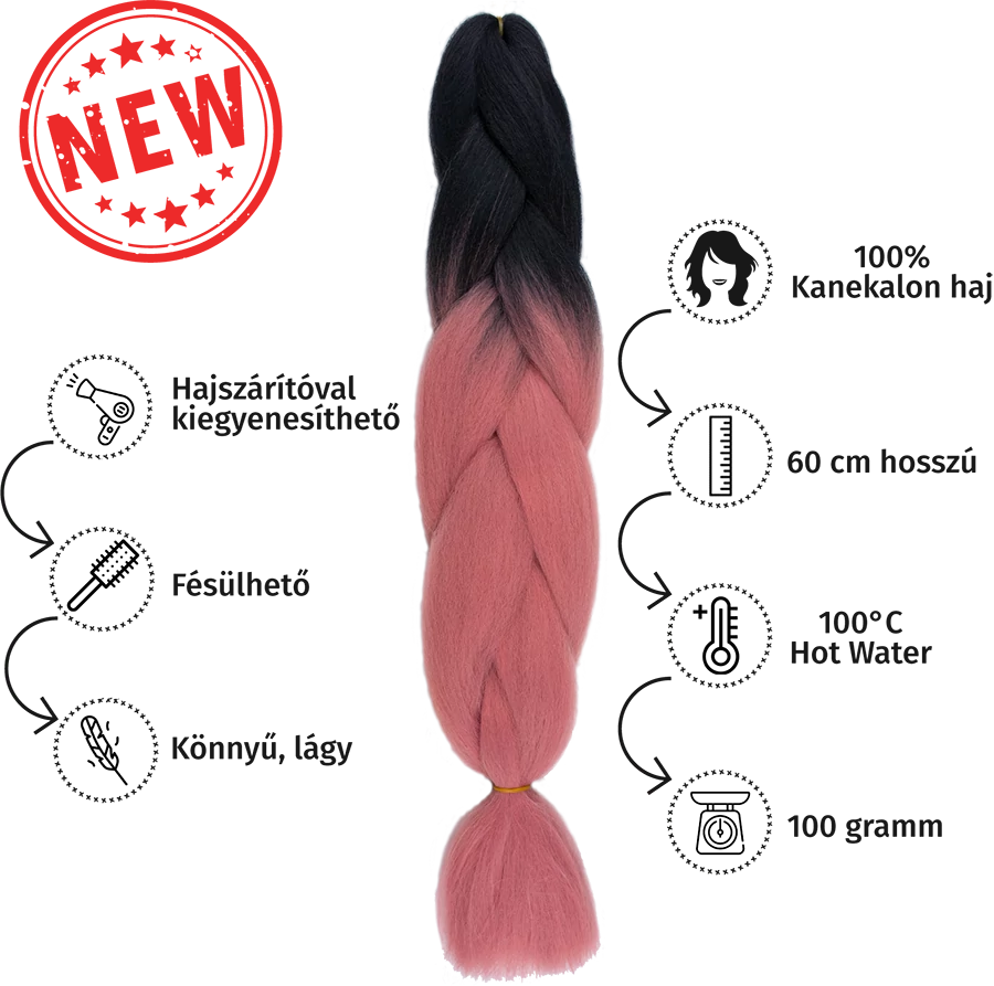 Afro ombre szintetikus 100% kanekalon haj bicolor #6