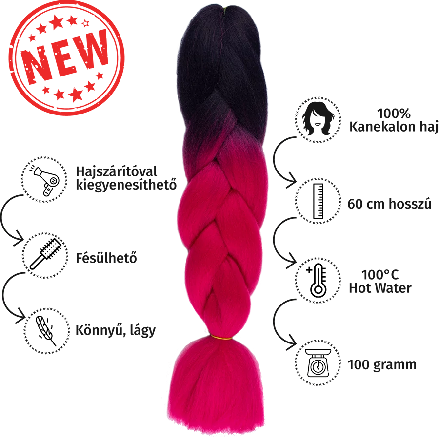 Afro ombre szintetikus 100% kanekalon haj bicolor #7