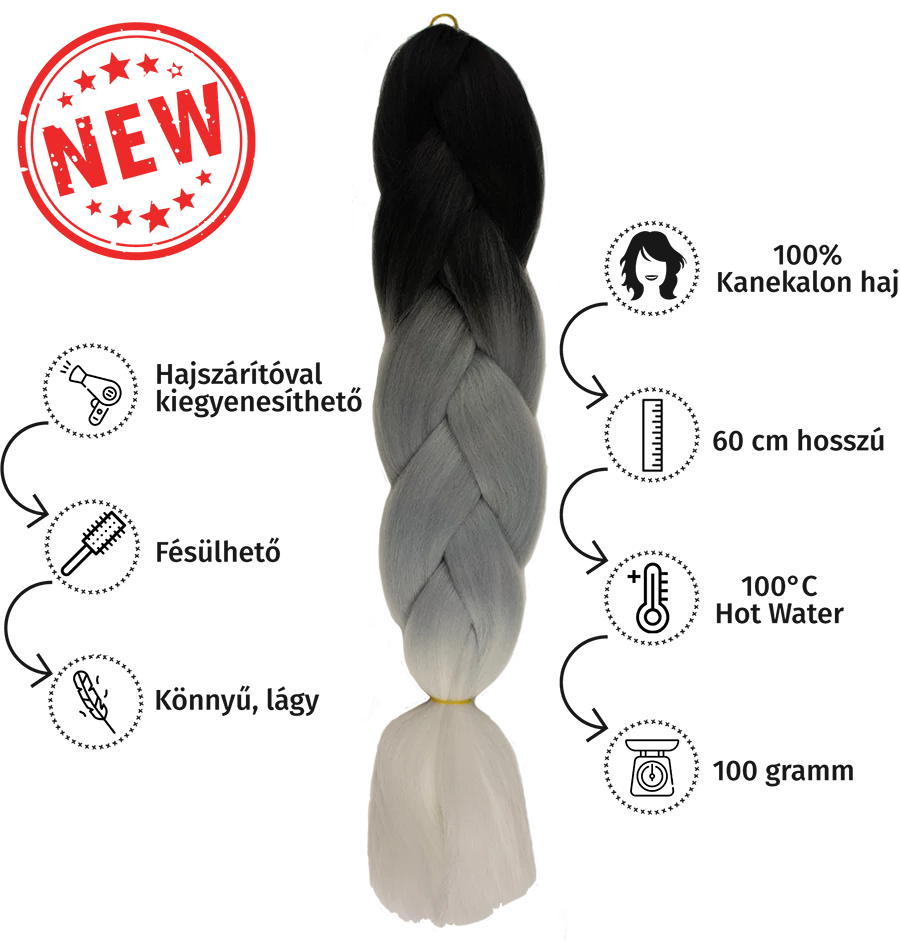 Afro ombre szintetikus 100% kanekalon haj tricolor #18