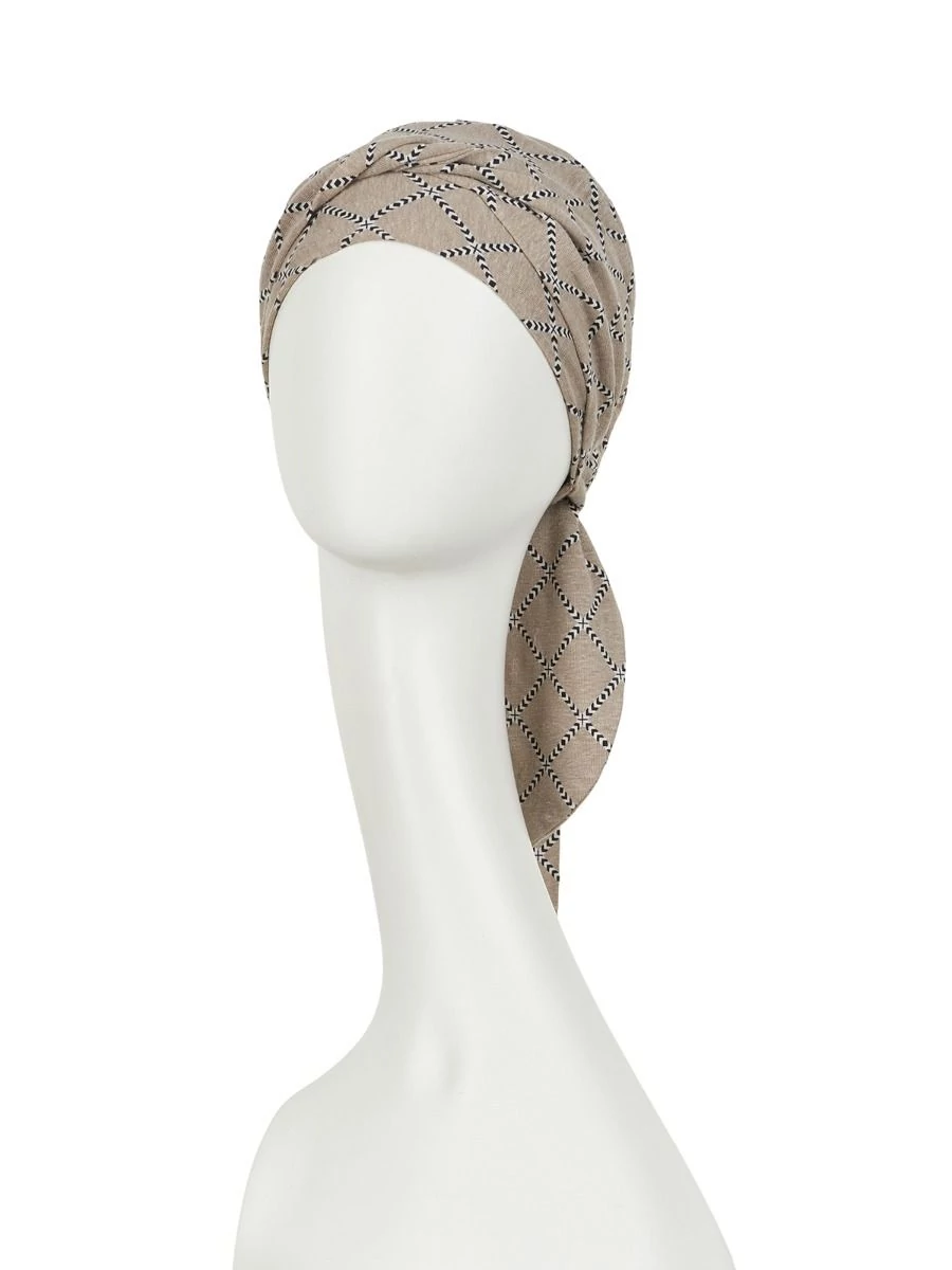 Christine Beatrice mintás turbán